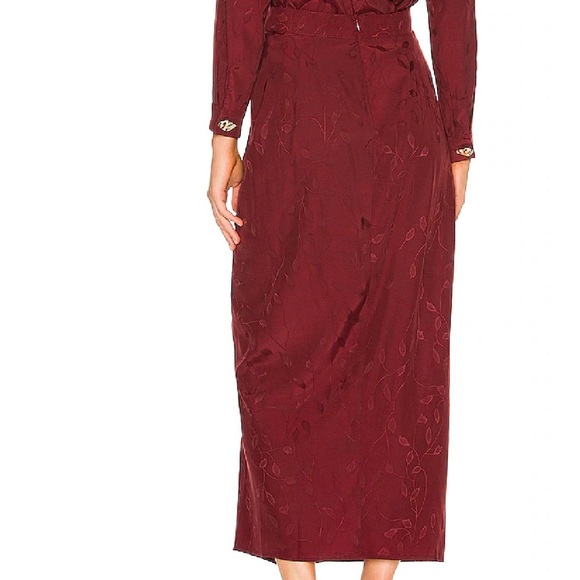 Sabina Musayev Aster Skirt in Garnet Small - Picture 4 of 11